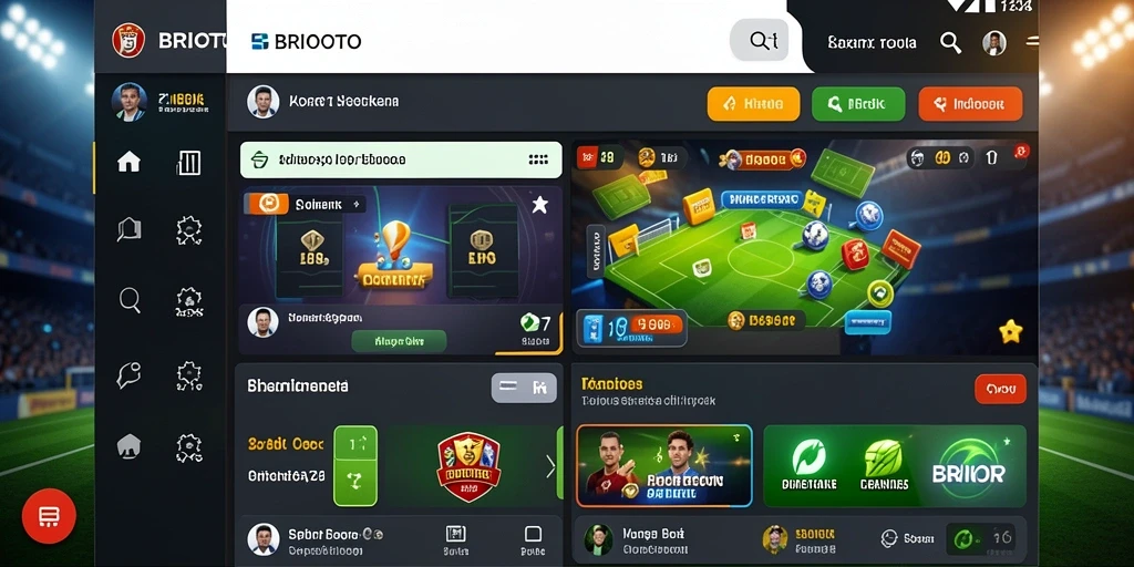Menampilkan tampilan menarik BRIOTOTO dalam aksi taruhan olahraga.