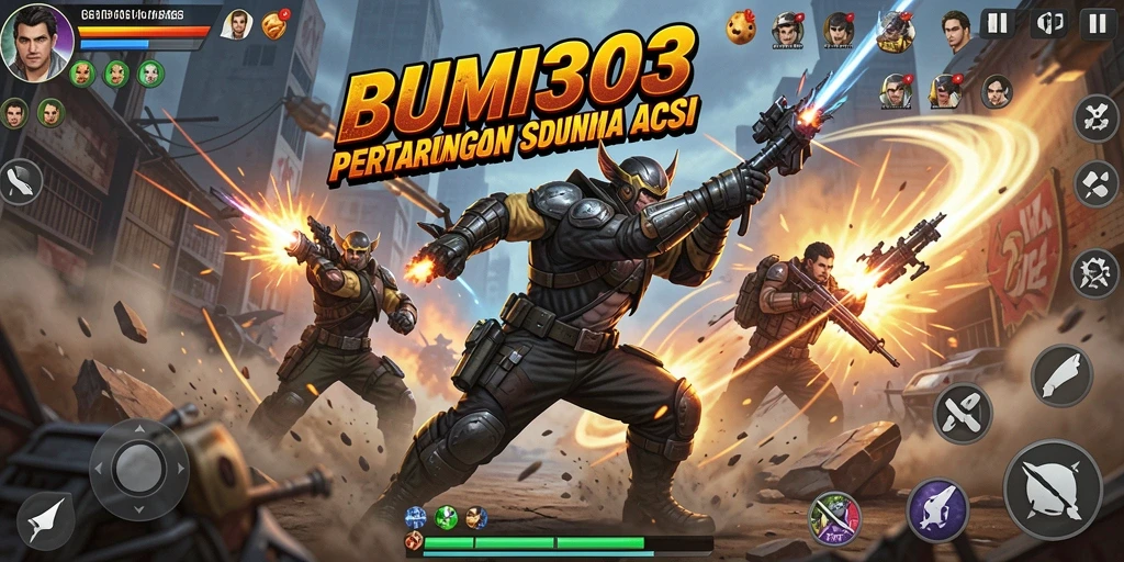 Gameplay BUMI303 yang mendebarkan dengan aksi cepat.