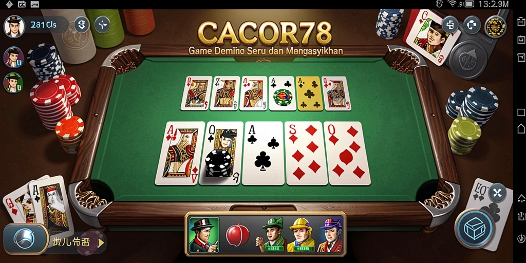 Screenshot gameplay CACOR78 menampilkan keseruan bermain Domino.