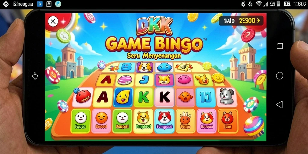 Gameplay DKK yang seru dan interaktif dalam permainan Bingo.