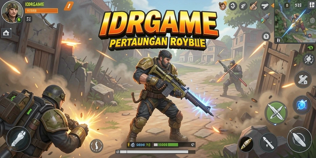Gameplay intens dalam pertempuran Battle Royale yang menegangkan.