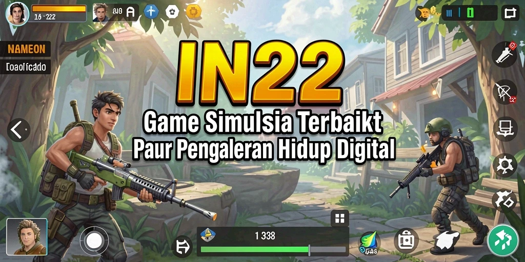 Tampilan gameplay IN22 yang penuh warna dan interaktif.