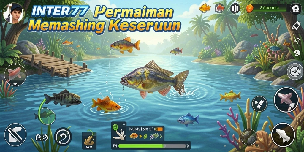 Tangkapan ikan yang besar dan grafis yang memukau dalam gameplay INTER77.