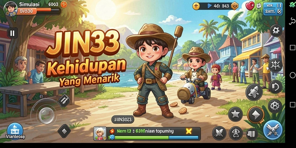 Tampilan menarik dari gameplay JIN33 yang menampilkan interaksi karakter dan lingkungan.