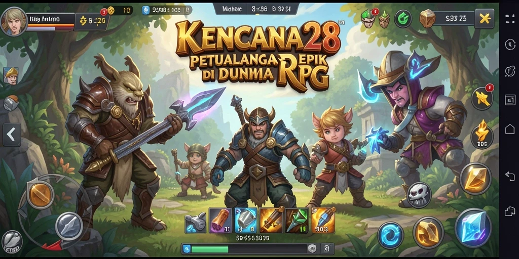 Screenshot gameplay KENCANA28 menunjukkan aksi pertarungan yang seru dan grafis yang memukau.