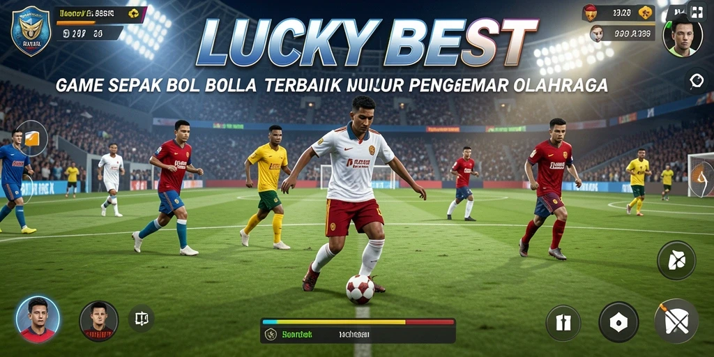 Tampilan gameplay seru di lapangan sepak bola LUCKYBEST.
