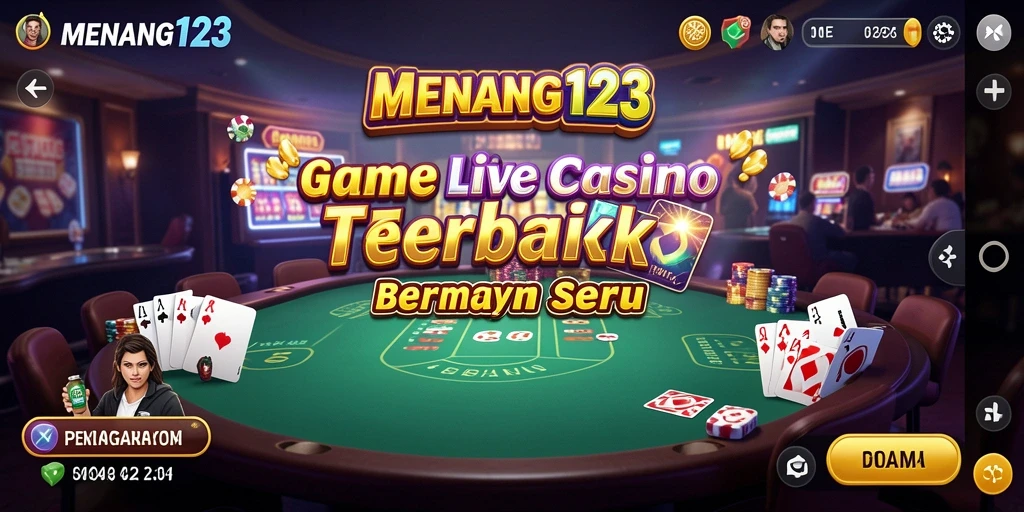 Tampilan gameplay Live Casino yang mendebarkan di MENANG123.