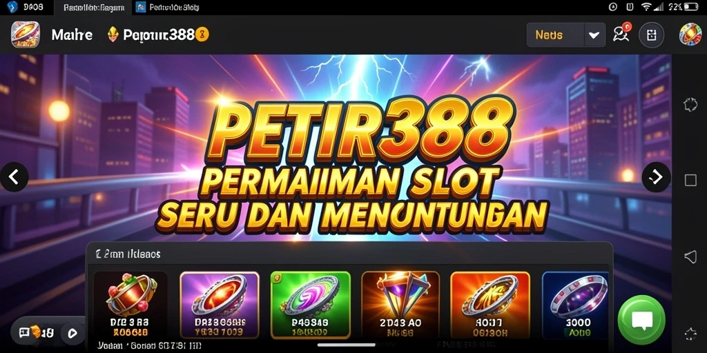 Screenshot utama PETIR388 yang menampilkan gameplay Slot yang mengasyikkan.
