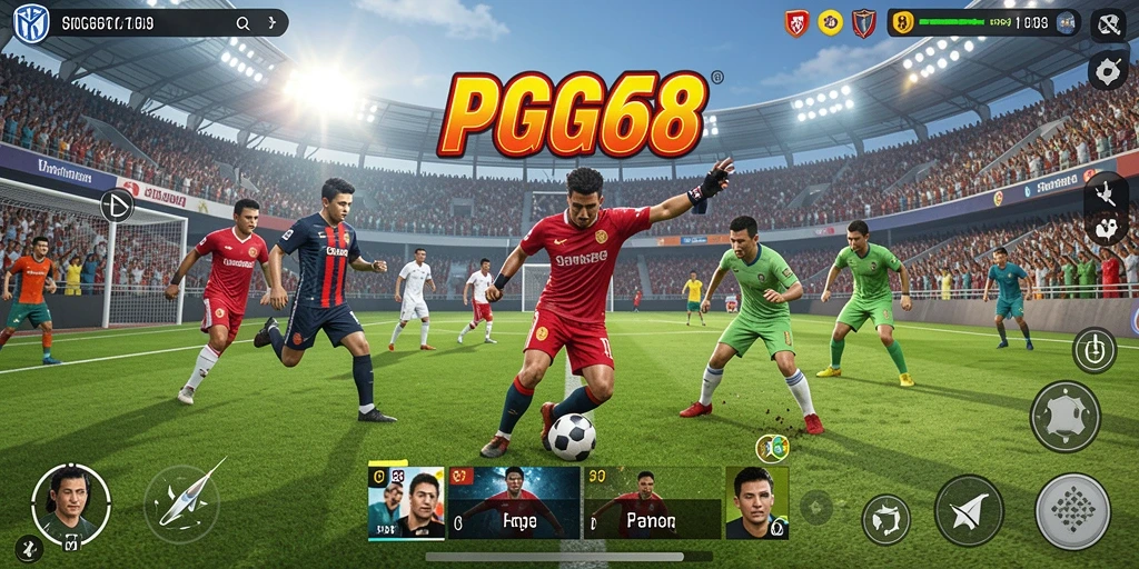 Screenshot PGG68 menampilkan aksi seru dalam pertandingan olahraga.
