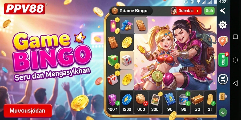 Tampilan gameplay Bingo yang seru dan menarik di PPV88.