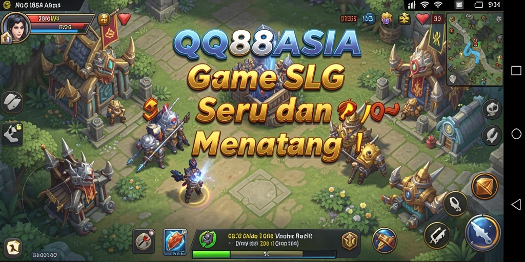 Screenshot gameplay menunjukkan pertempuran seru di QQ88ASIA.