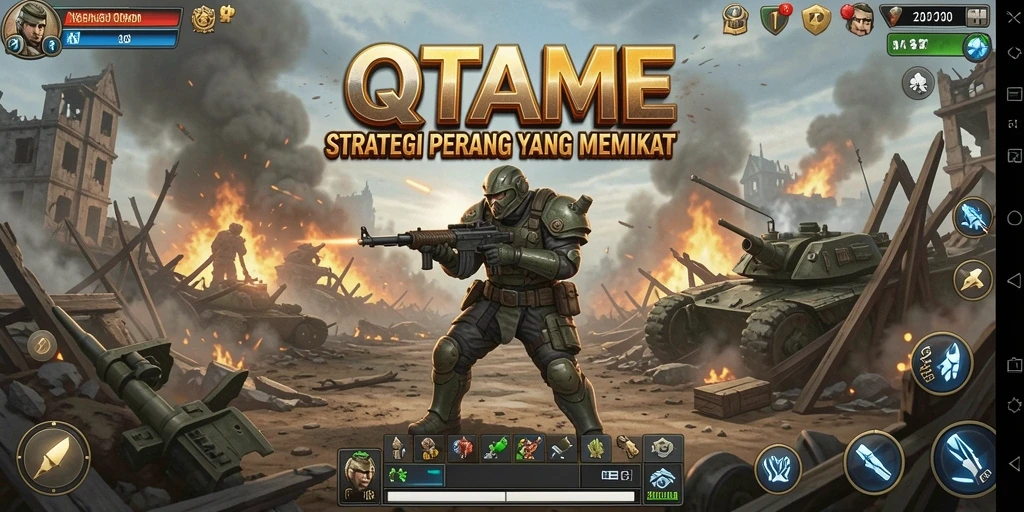 Tampilan gameplay QTGAME yang menarik dan strategis.
