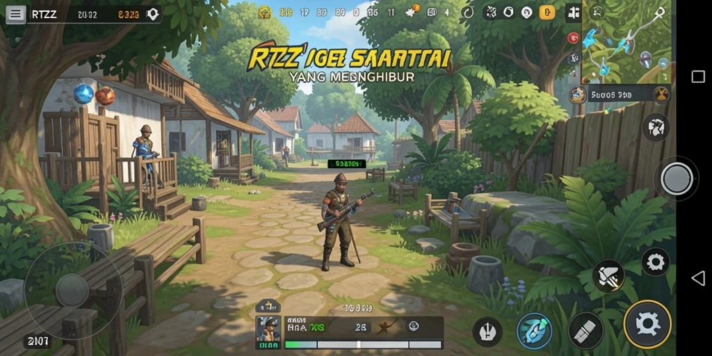Gambaran gameplay santai dan menghibur dari RTZZ.