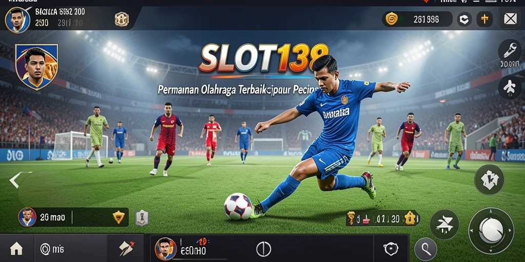 Tampilan gameplay yang mendebarkan dalam SLOT138, penuh aksi olahraga.