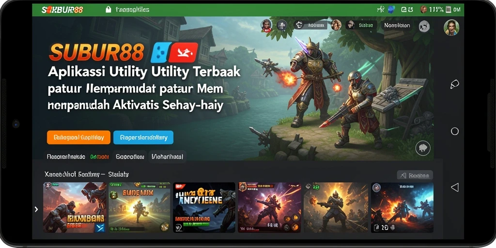 Tampilan utama aplikasi SUBUR88 yang memudahkan navigasi pengguna.