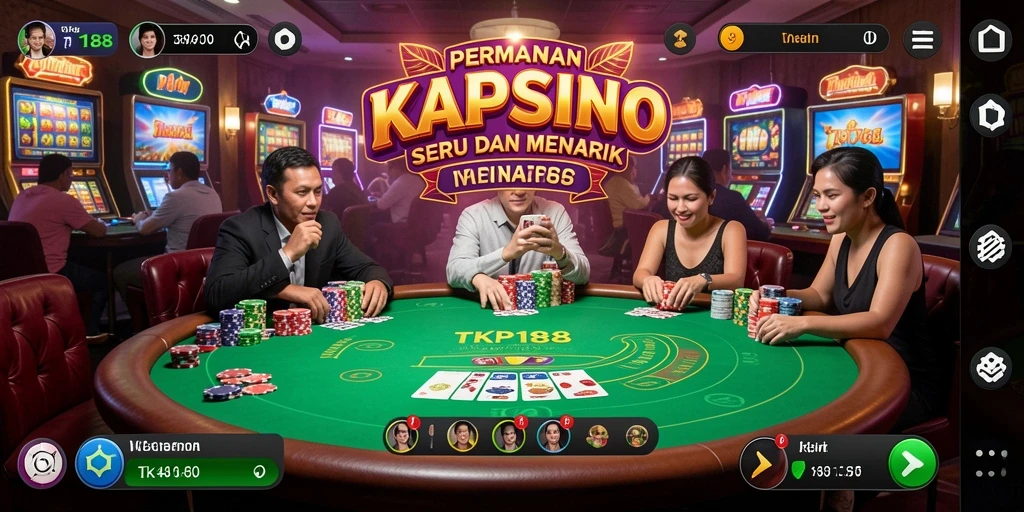 Screenshot utama TKP188 menampilkan gameplay Kasino yang mendebarkan.