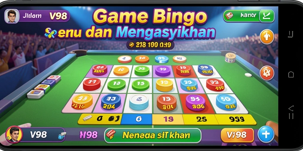 Tampilan gameplay yang seru dan mengasyikkan di V98.
