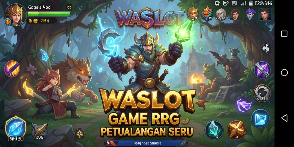 Screenshot menampilkan aksi mendebarkan dalam gameplay RPG WASLOT.