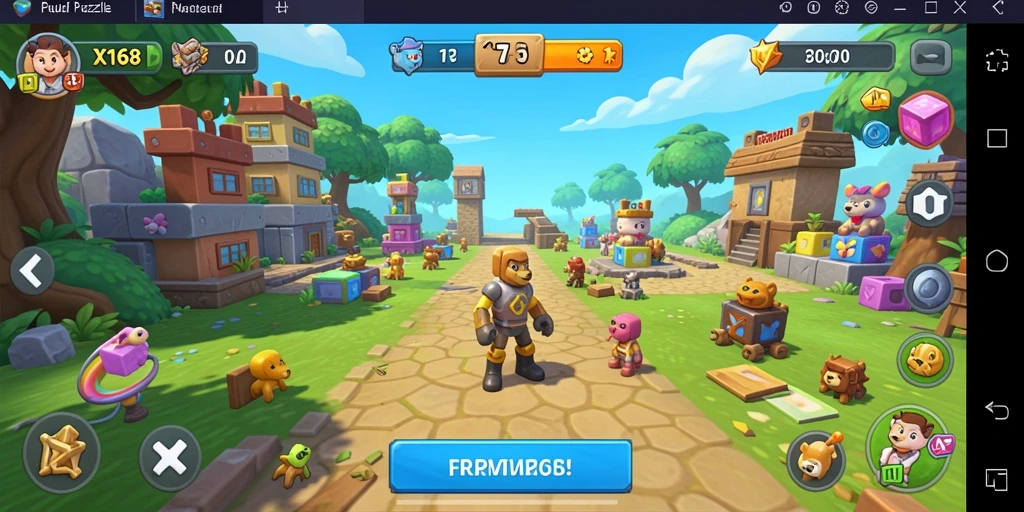 Screenshot gameplay X168 menampilkan berbagai tantangan puzzle menarik.