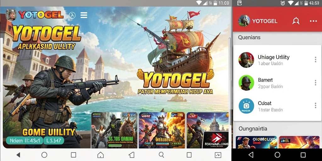 Tampilan UI YOTOGEL yang modern dan user-friendly.